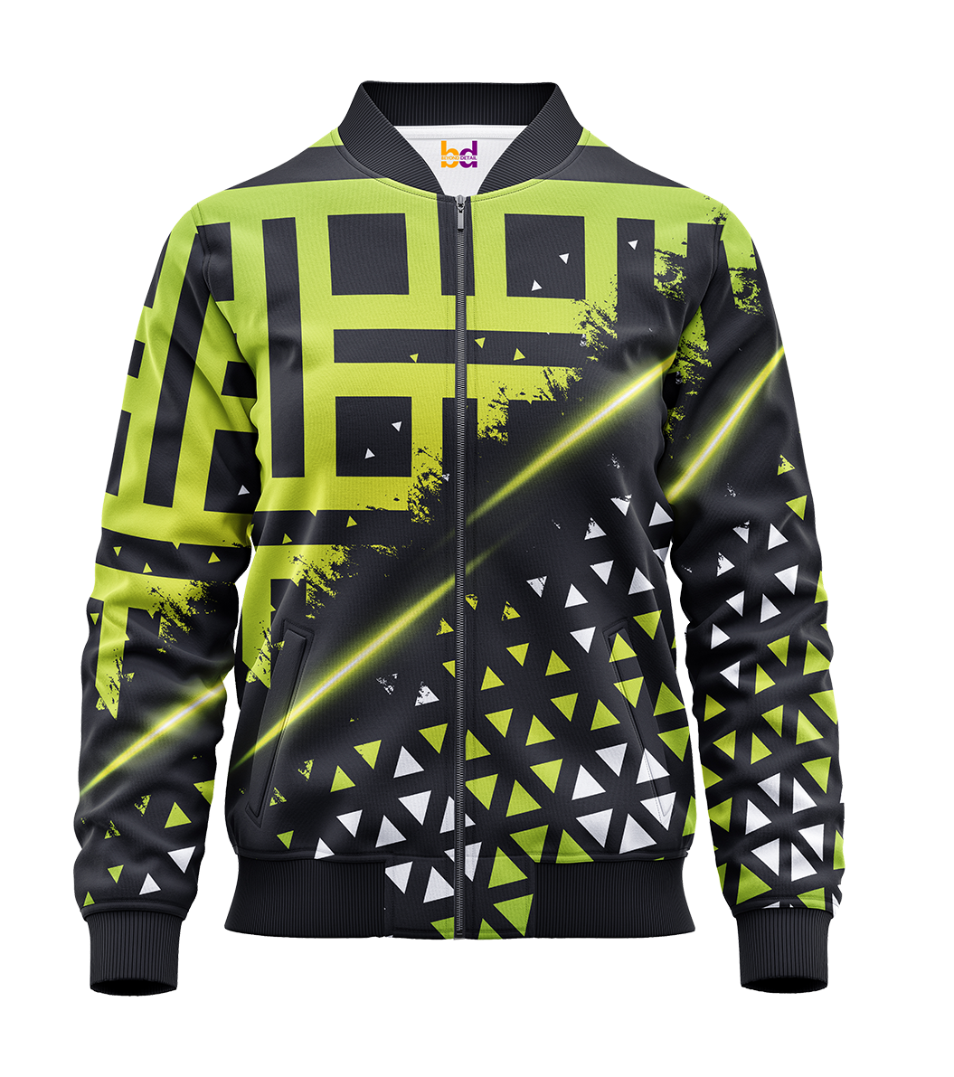 Green Sparkle Bomber Jacket