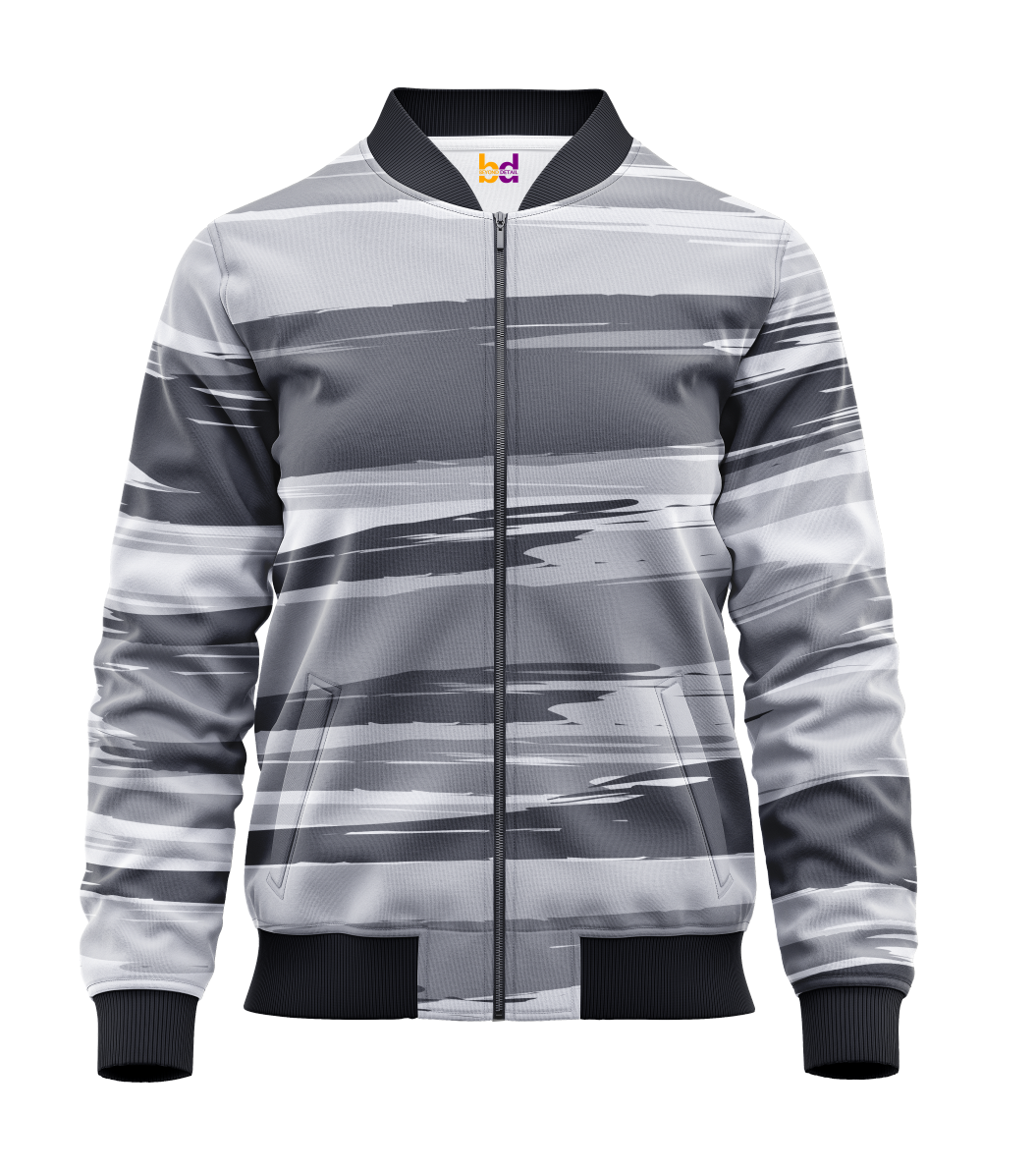 Grey Camouflage Bomber Jacket