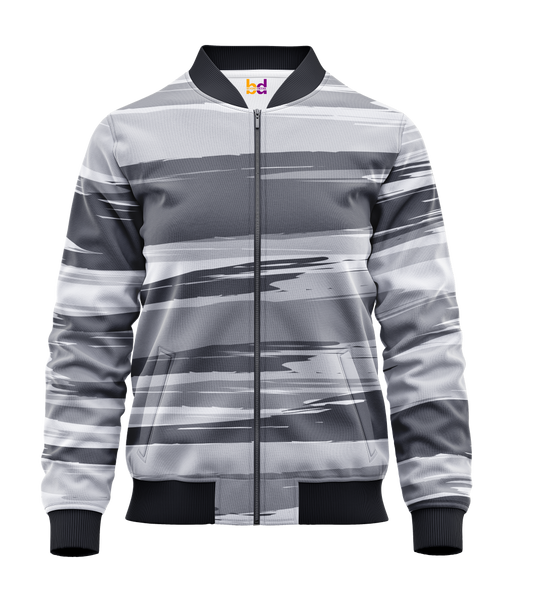 Grey Camouflage Bomber Jacket