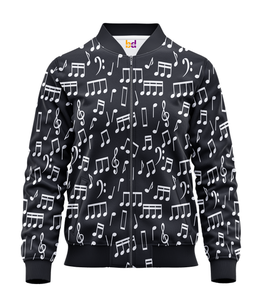 Music Notes Bomber Jacket