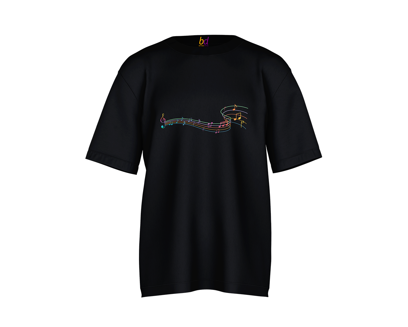 Rainbow Notes Drop Shoulder