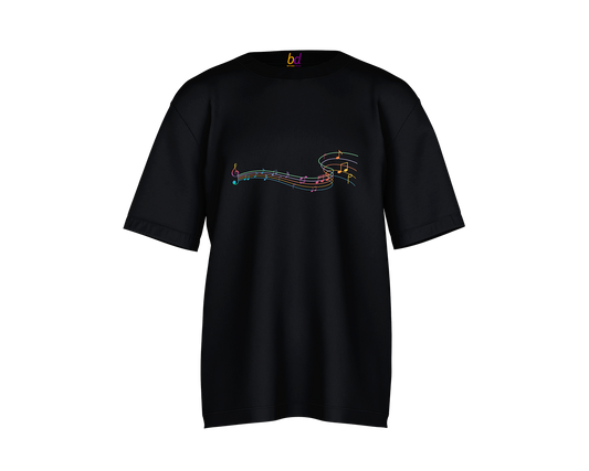 Rainbow Notes Drop Shoulder