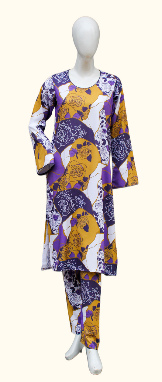 Roses Patchwork 2 Piece Ladies Suit