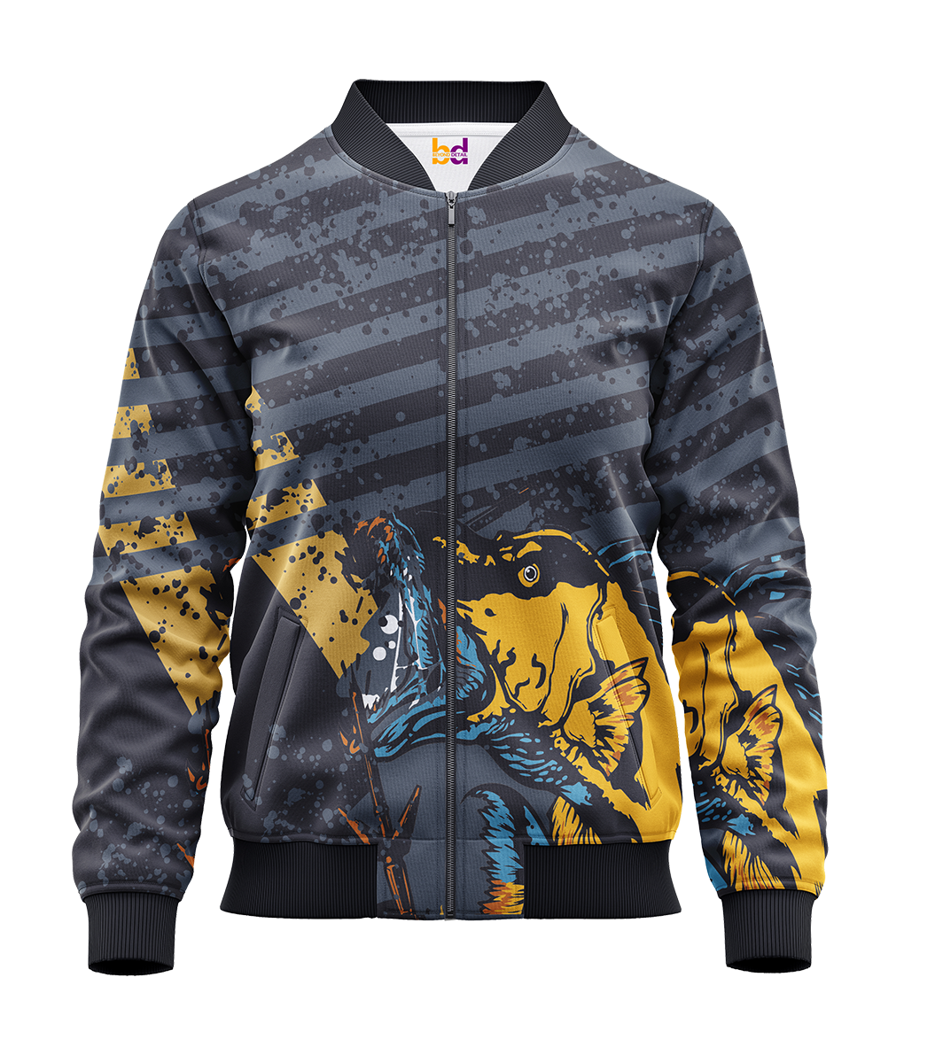 Teeth Fish Bomber Jacket