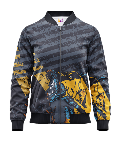 Teeth Fish Bomber Jacket