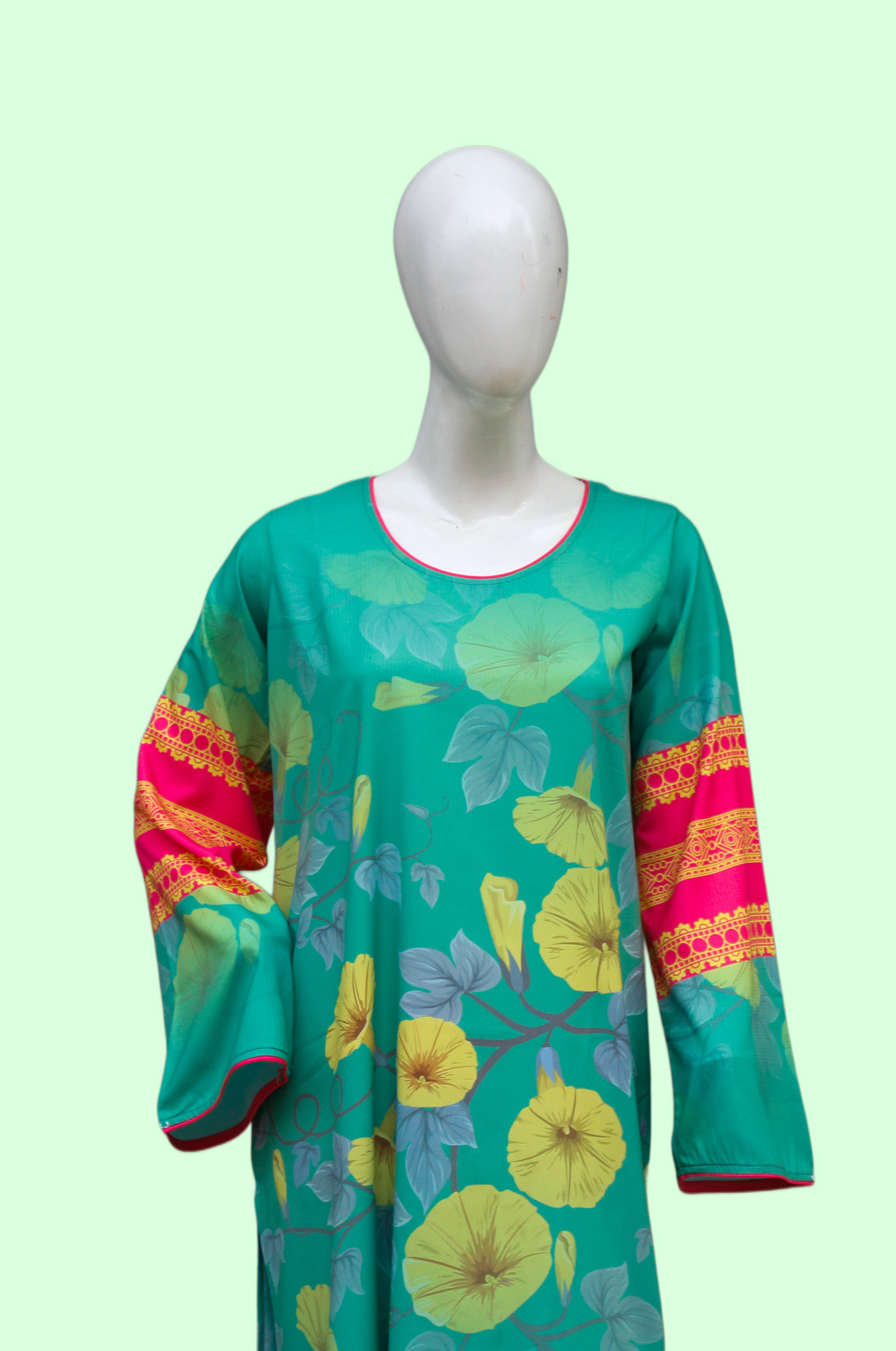 Yellow Flowers 2 Piece Ladies Suit